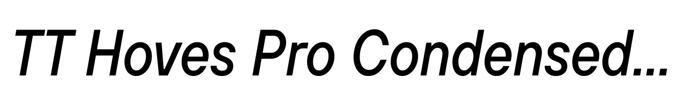 TT Hoves Pro Condensed Medium Italic